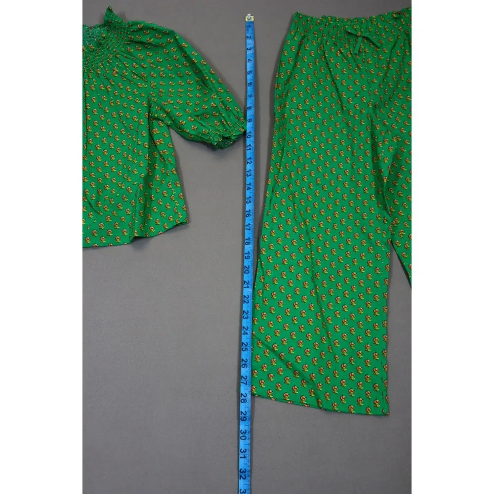 Polo Ralph Lauren Girl's Floral‎ Smocked Cotton Top and Pant Set Size 8